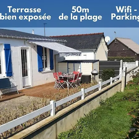 Les Heures Tranquilles - Vue Mer - 50M De La Plage Saint-Come-de-Fresne Exterior photo